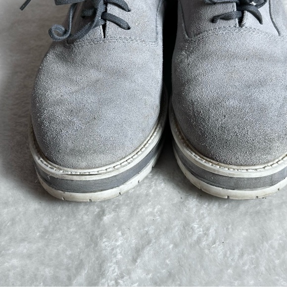 Girotti Handcrafted Gray Suede Men's Lace Up Oxfords Size 6 US / 38 EU - Picture 3 of 14